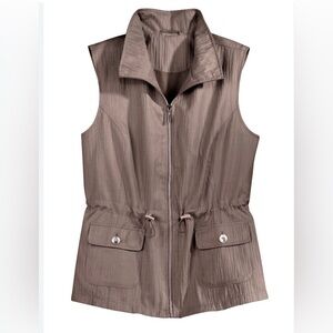 New-Women’s Grey Utility Sleeveless Vest